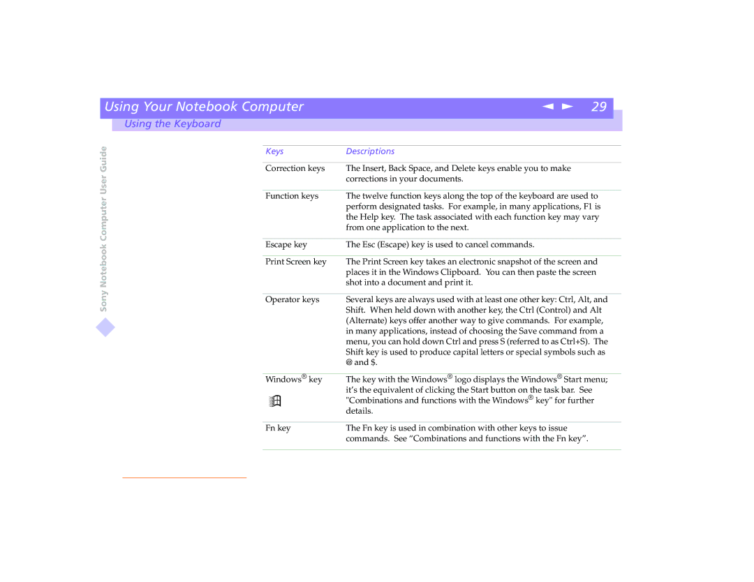 Sony PCG-8491 manual Guide 