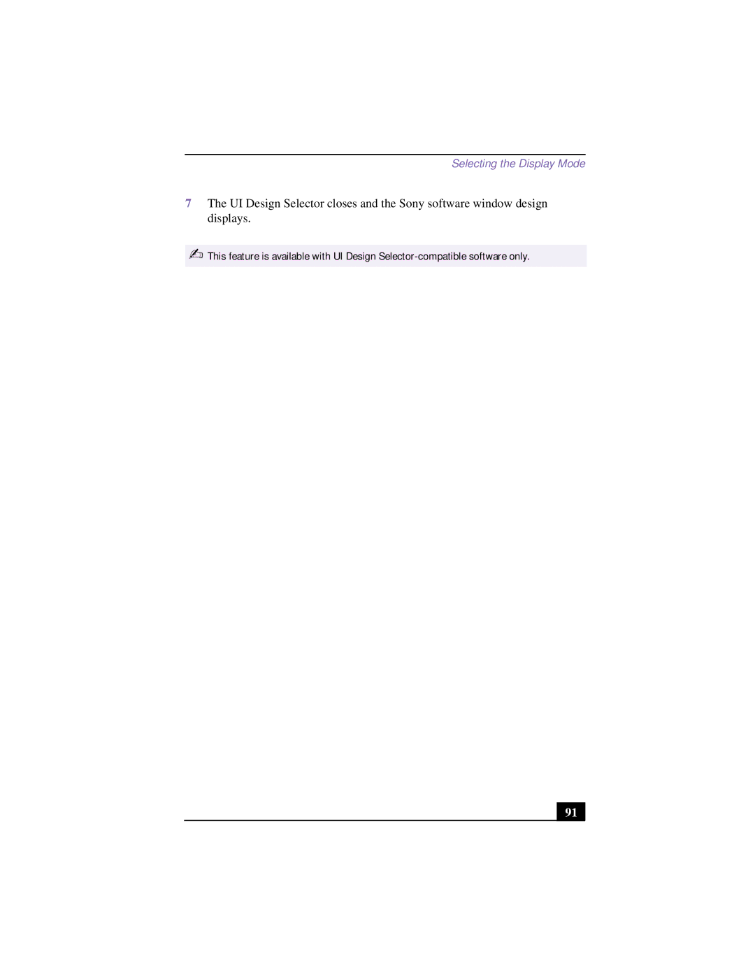 Sony PCG-9552, PCG 9542, PCG-955A, PCG-954A, PCG-951A, PCG-953A, PCG-9522, PCG-9532, PCG-952A manual Selecting the Display Mode 