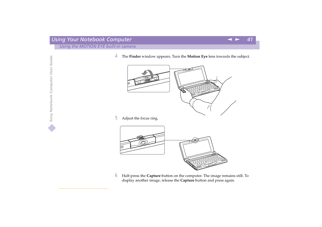 Sony PCG-C1VE manual Using Your Notebook Computer 