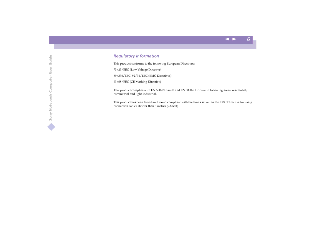 Sony PCG-C1VE manual Regulatory Information 