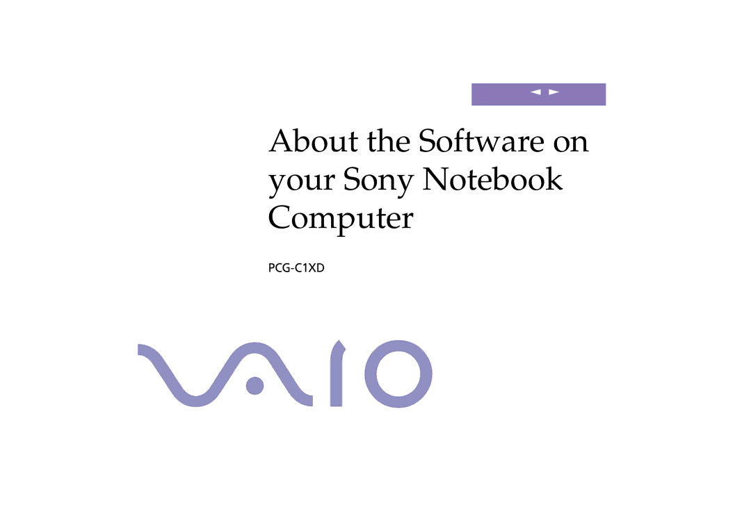 Sony PCG-C1XD manual About the Software on your Sony Notebook Computer 