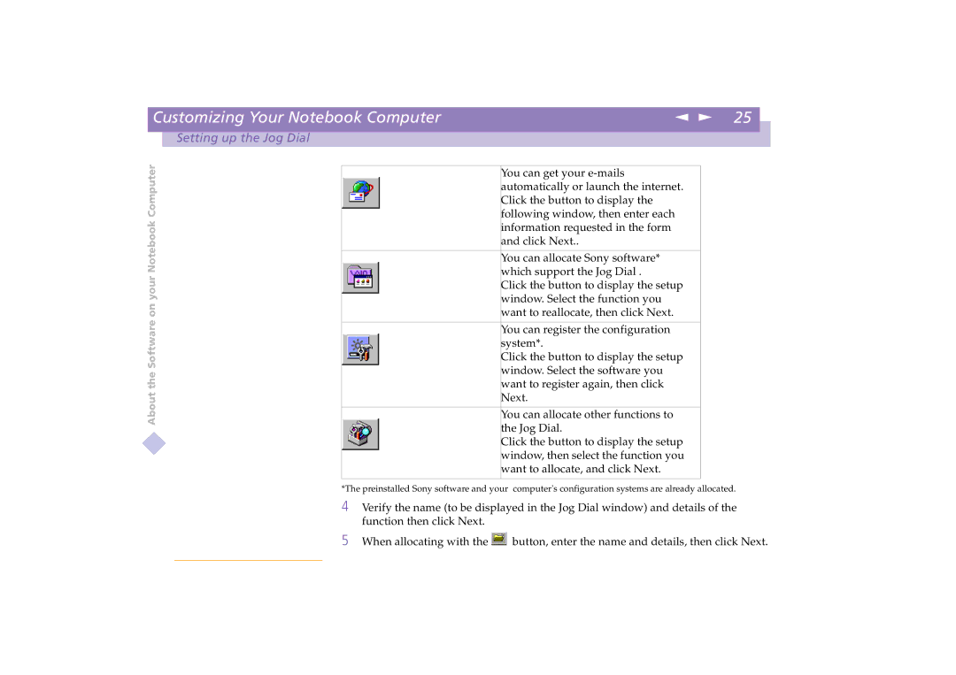 Sony PCG-C1XD manual Customizing Your Notebook Computer 