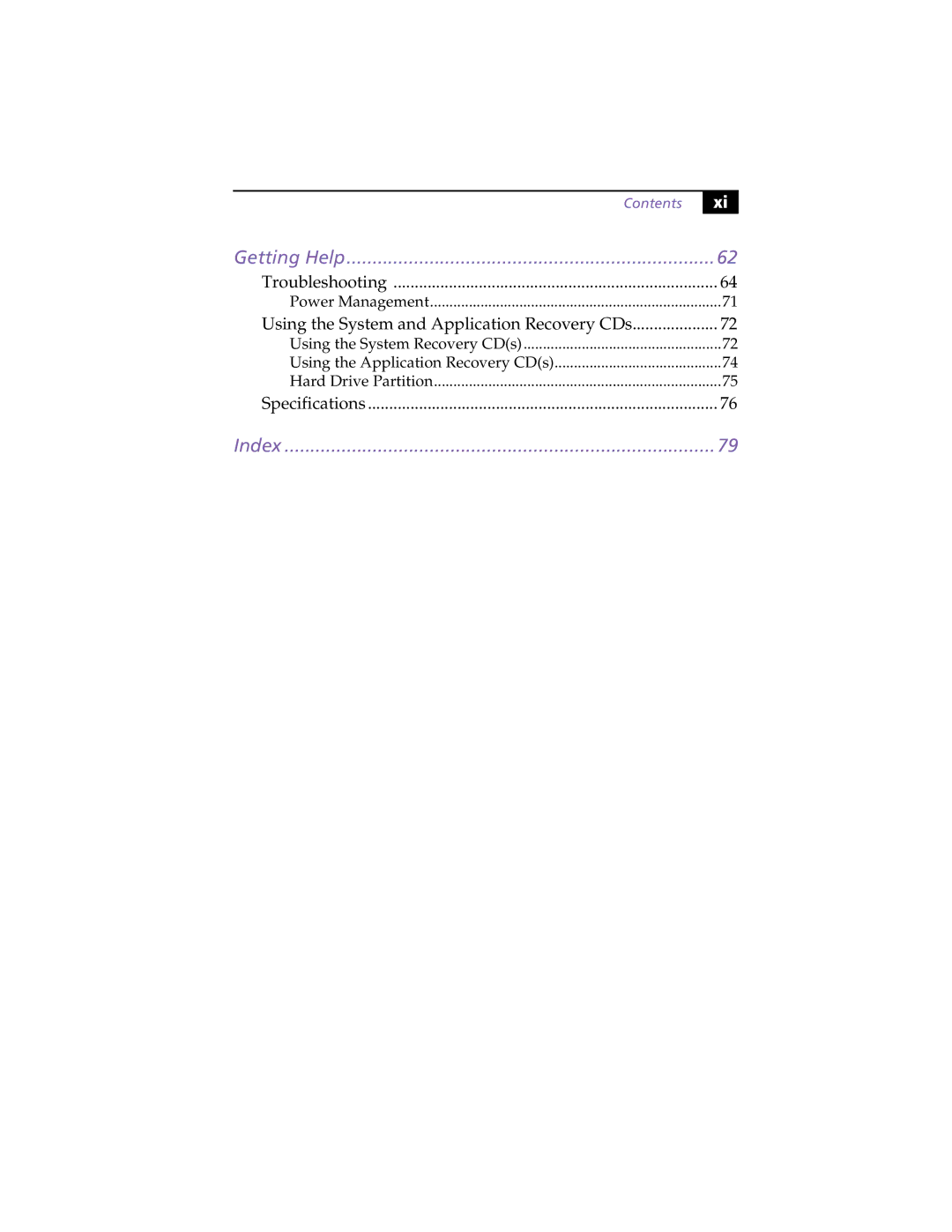 Sony PCG-C1XS manual Index 