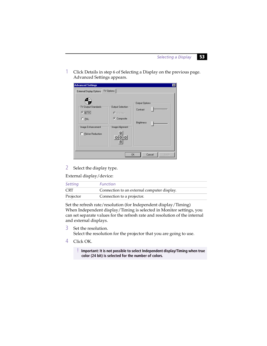 Sony PCG-C1XS manual Setting Function 