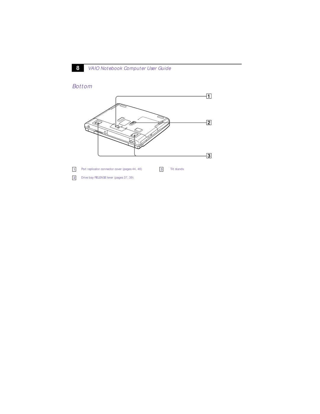 Sony PCG-F190, PCG-F150, PCG-F160, PCG-F180 manual Bottom 