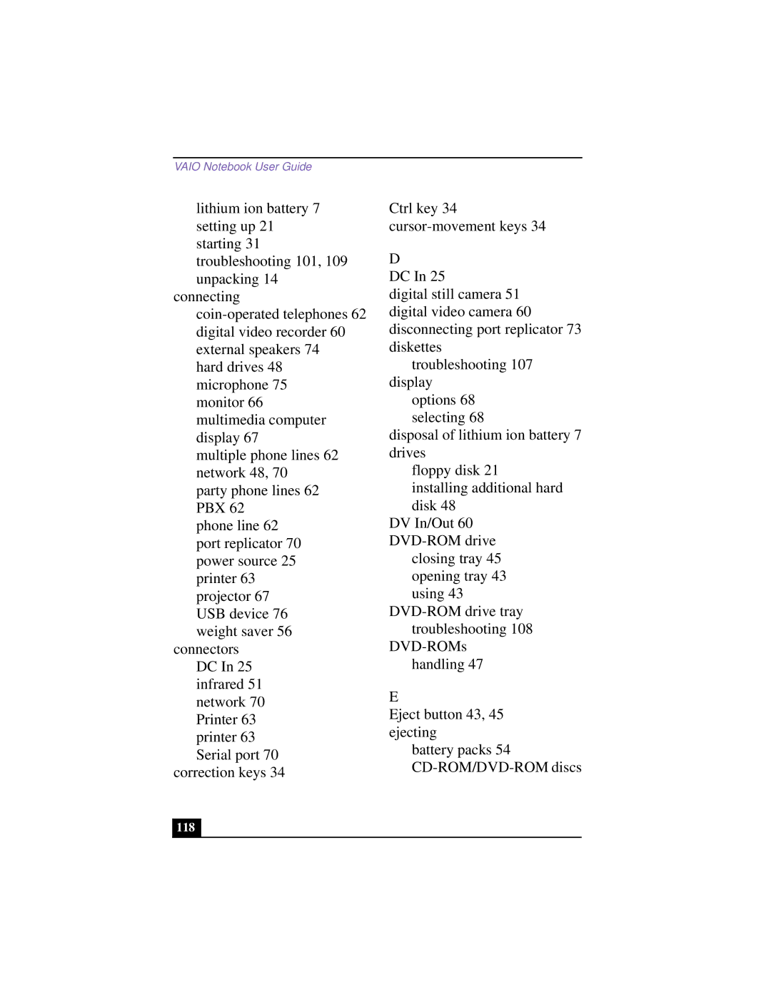 Sony PCG-F640 manual 118 