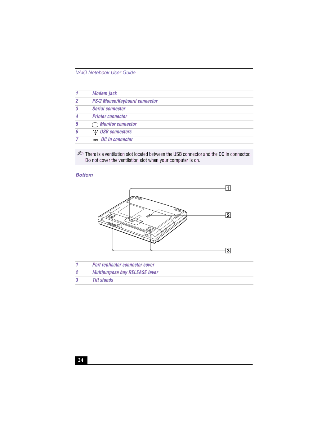 Sony PCG-F640 manual Vaio Notebook User Guide 