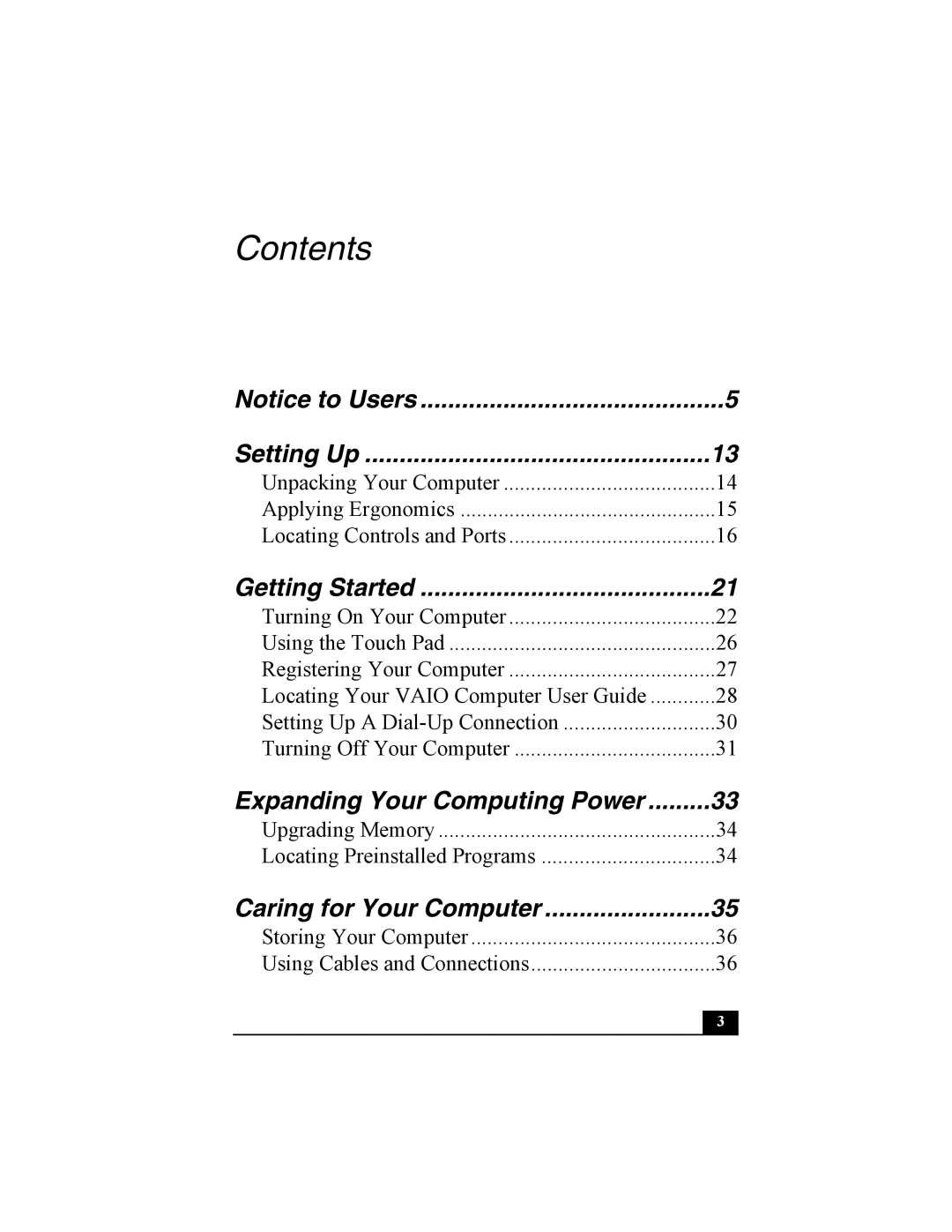 Sony PCG-FRV manual Contents 