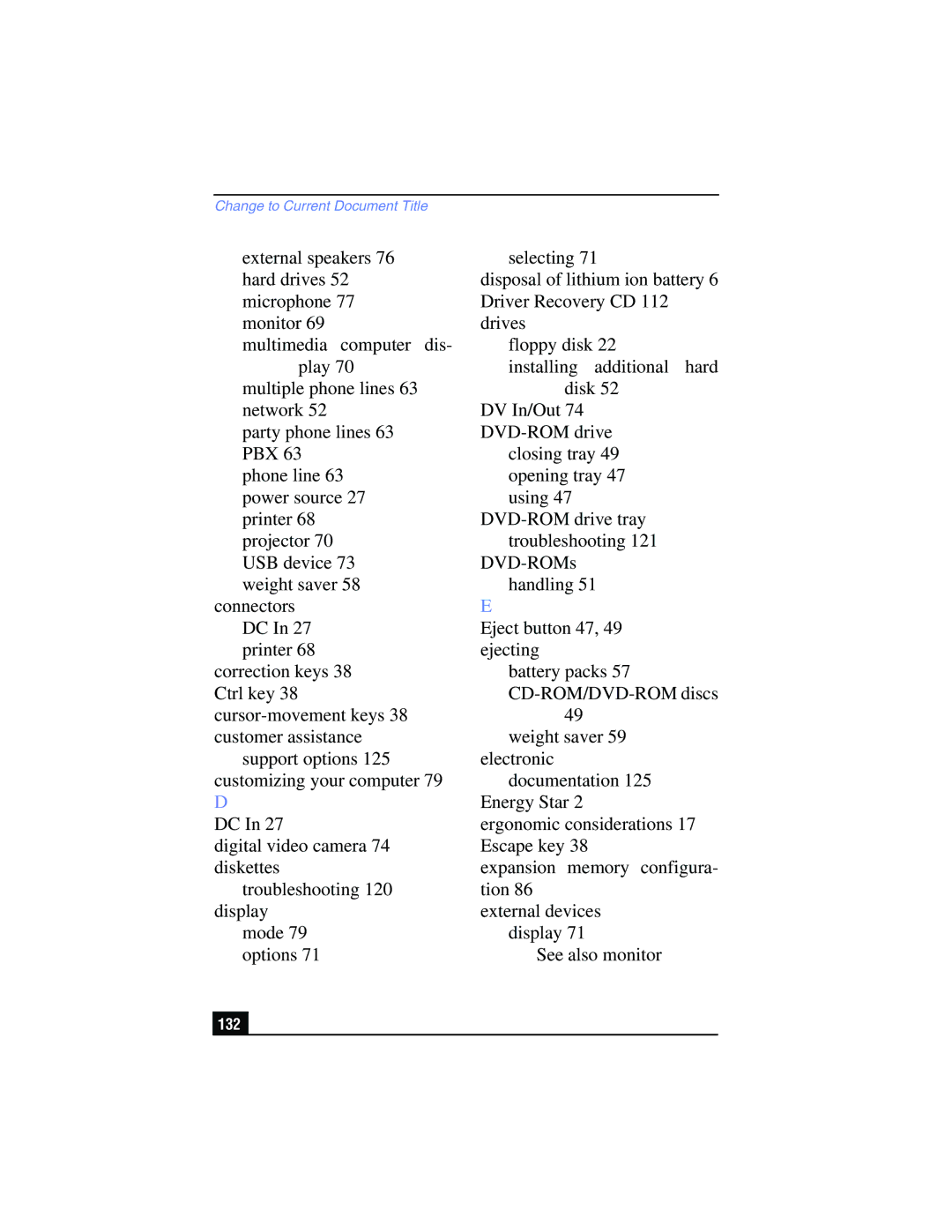 Sony PCG-FX210, PCG-FX215 manual 132 