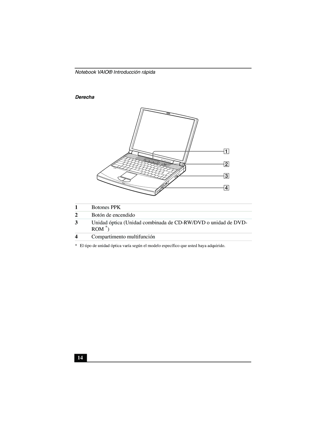 Sony PCG-FX877 service manual Derecha 