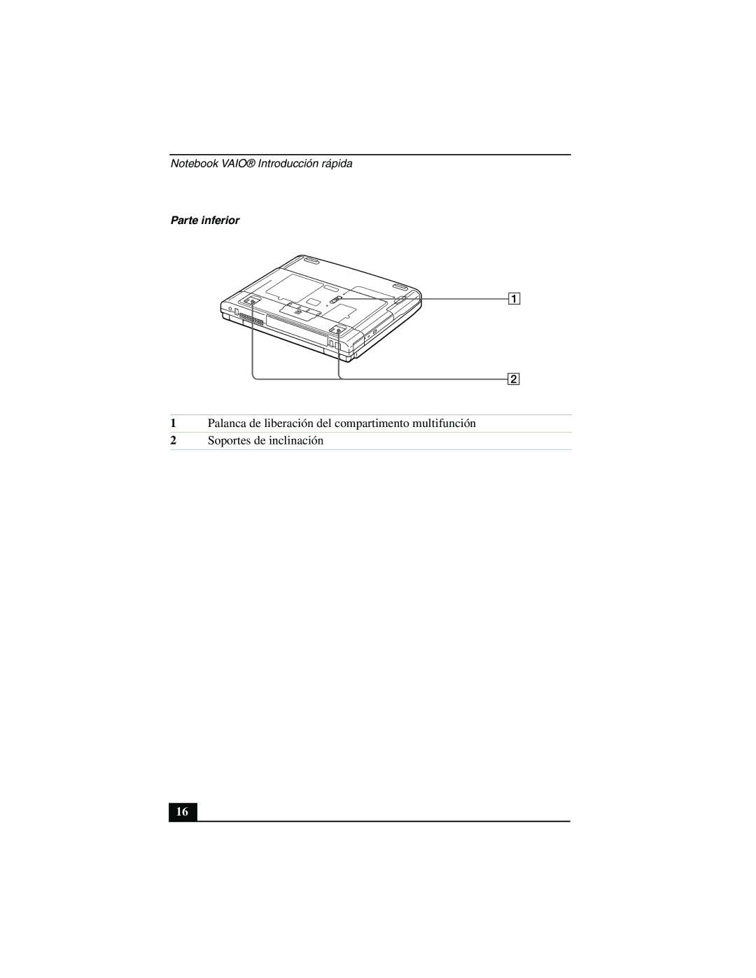 Sony PCG-FX877 service manual Parte inferior 