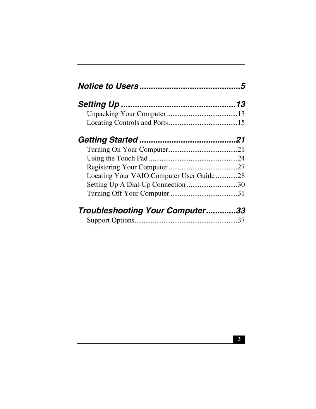 Sony PCG-K40 quick start Troubleshooting Your Computer 