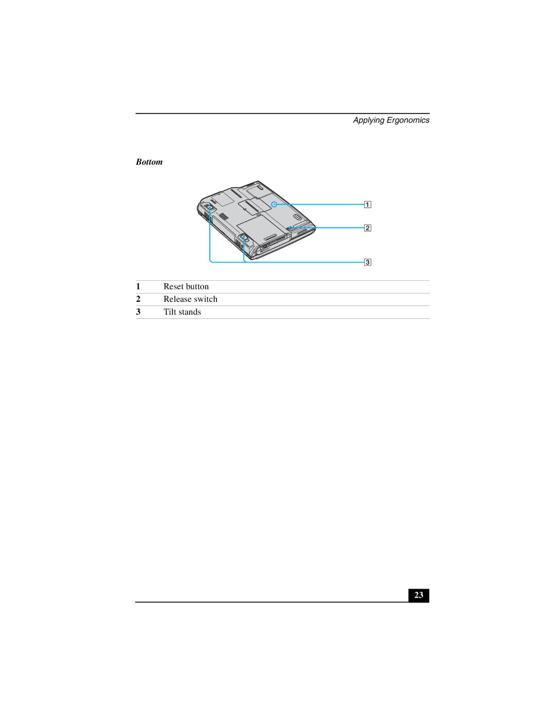 Sony PCG-NV200 quick start Bottom 