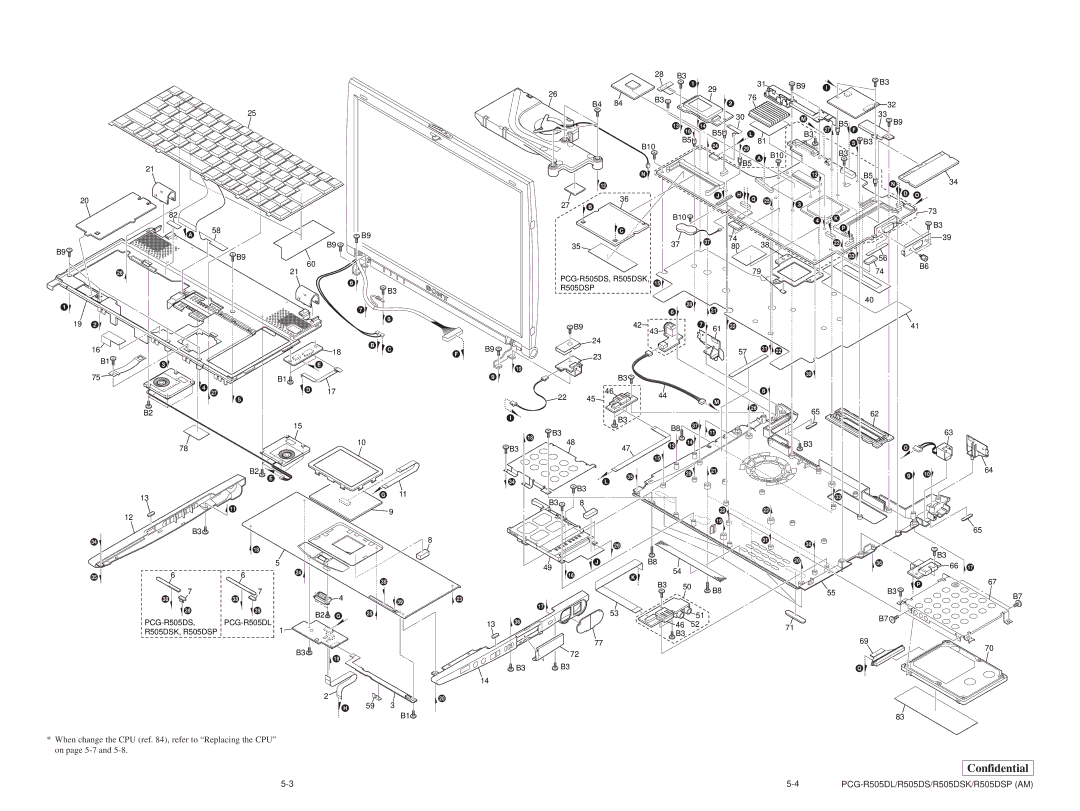 Sony PCG-R505DL, PCG-R505DSP, PCG-R505DSK service manual 27 B B10 