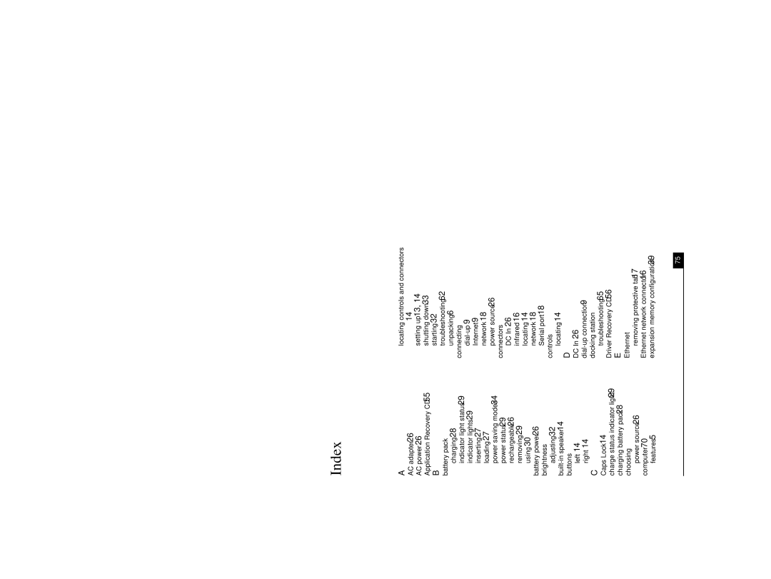 Sony PCG-R505DL, PCG-R505DSP, PCG-R505DSK service manual Index 