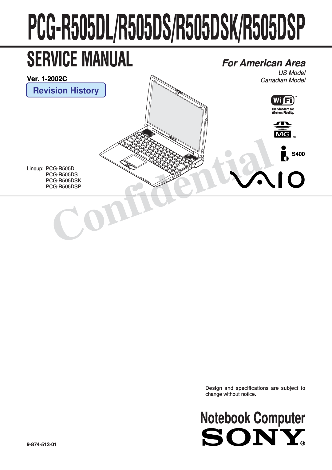 Sony PCG-R505DS specifications R505DS R505DSK R505DSP, Sony VAIO R505 SuperSlim Pro Notebook, MB SDRAM/40.0 GB3 hard drive 