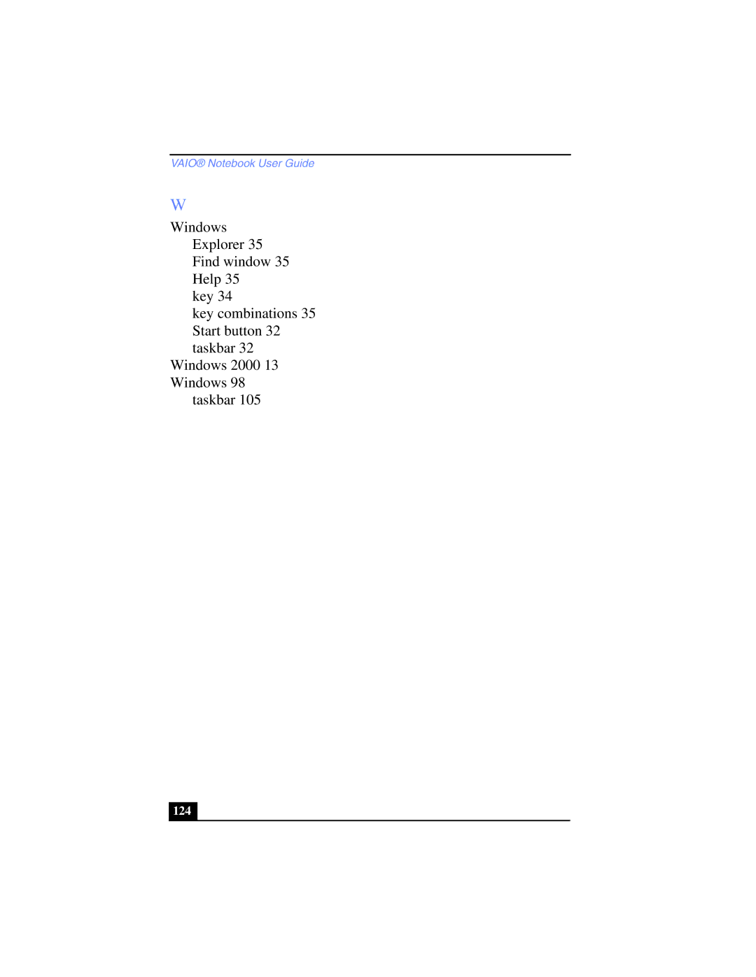 Sony PCG-SR17K manual 124 