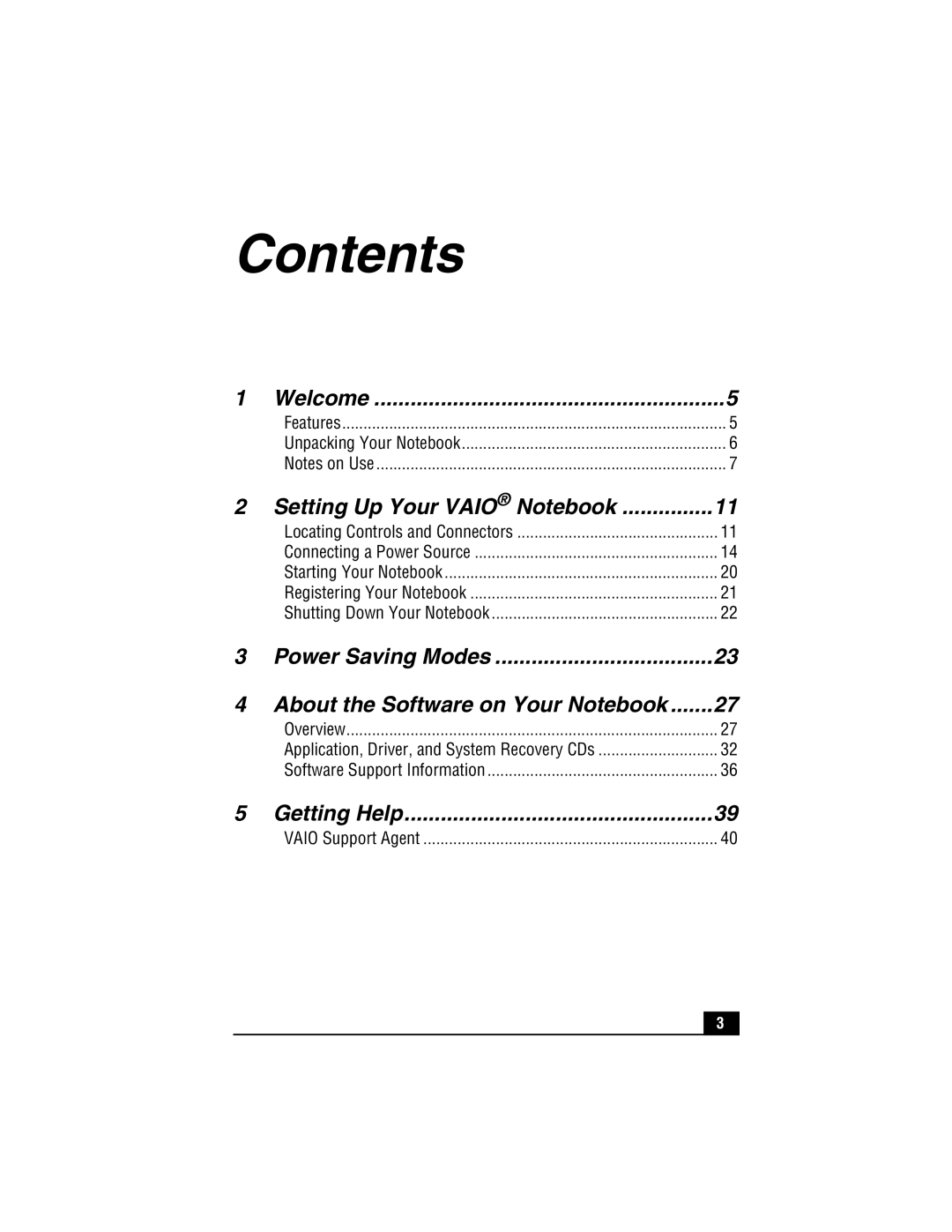 Sony PCG-SR27K service manual Contents 