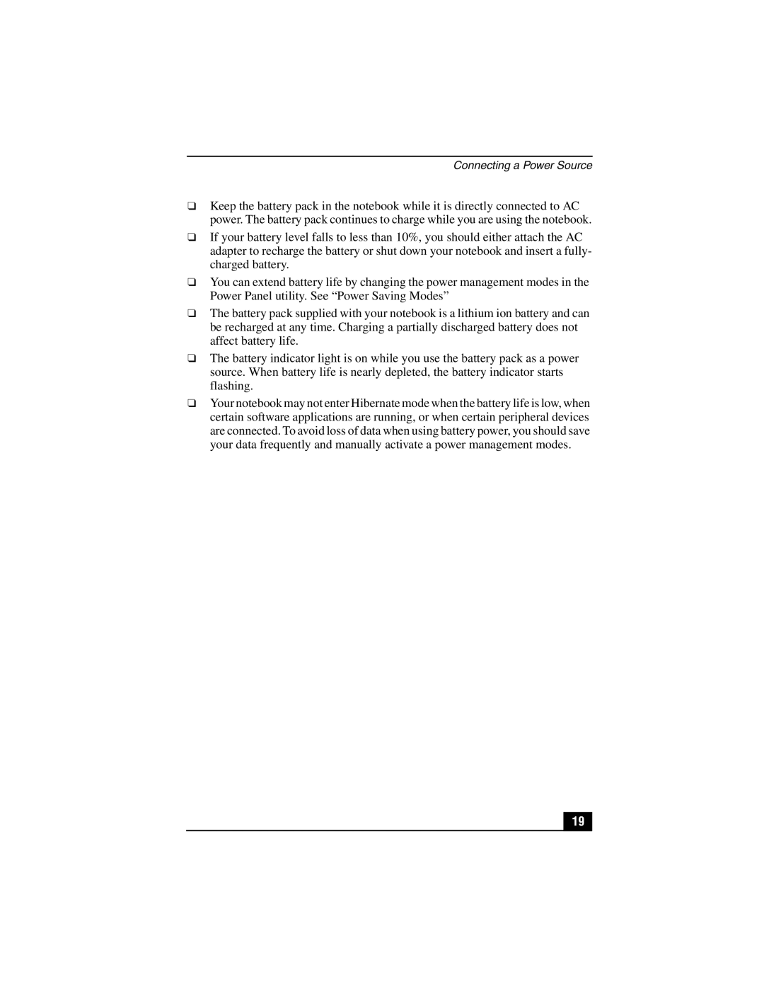 Sony PCG-SR27K service manual Connecting a Power Source 