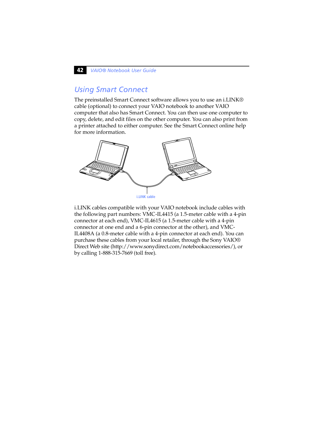 Sony PCG-SR5K, PCG-SR7K manual Using Smart Connect 