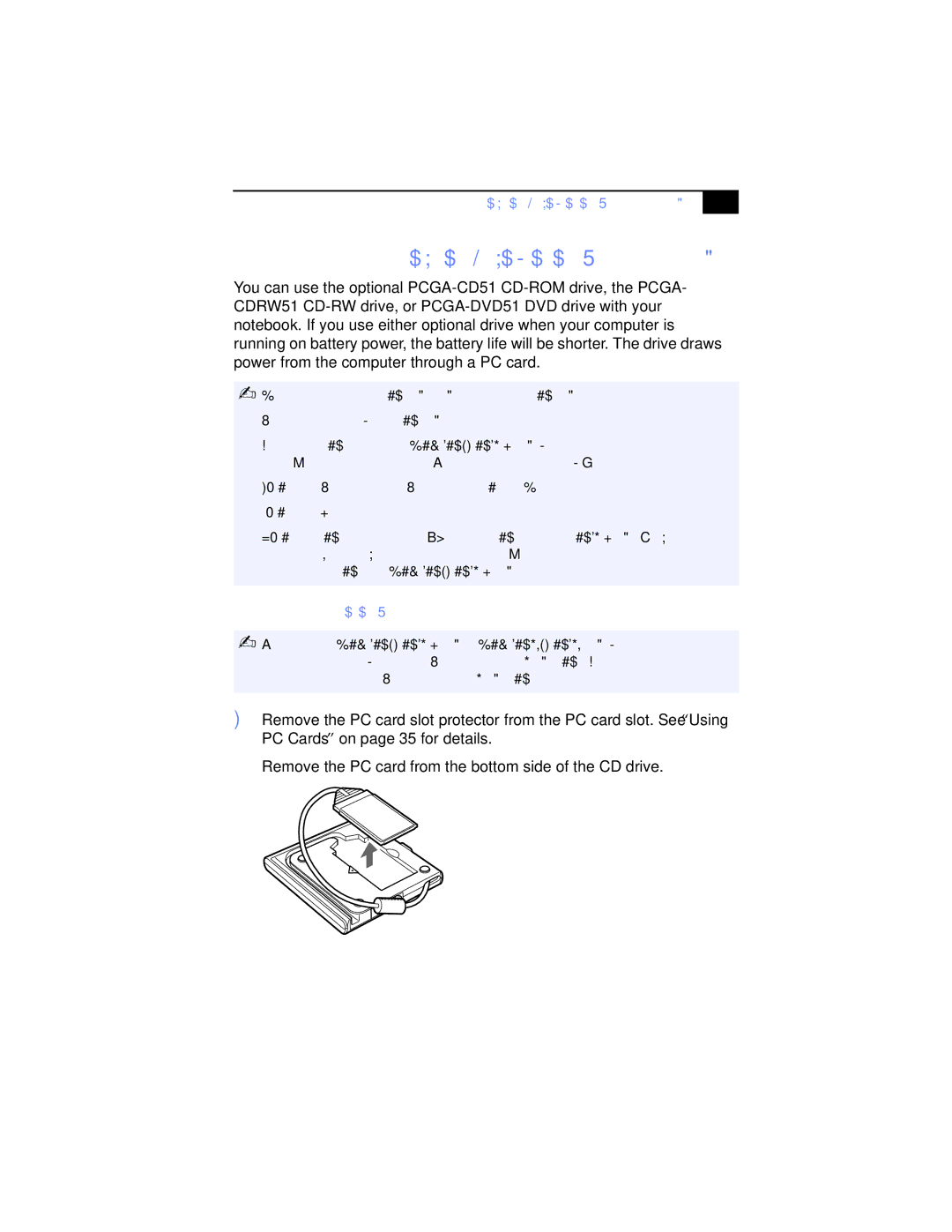 Sony PCG-SR7K, PCG-SR5K manual Connecting the CD/CDRW/DVD Drive optional, To Connect the CD Drive 