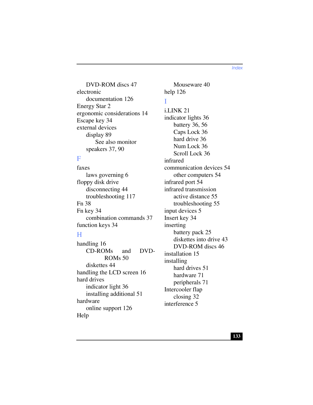 Sony PCG-XG39K, PCG-XG38K manual 133 