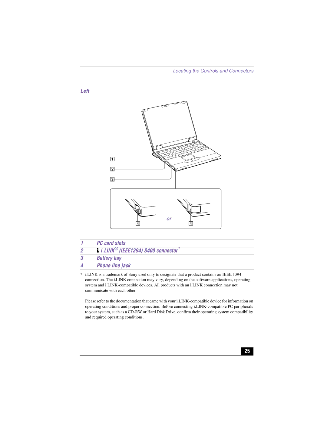 Sony PCG-XG700K, PCG-XG500K manual Left 