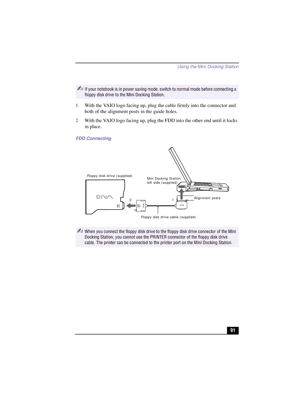 Sony PCG-XG700K, PCG-XG500K manual FDD Connecting 