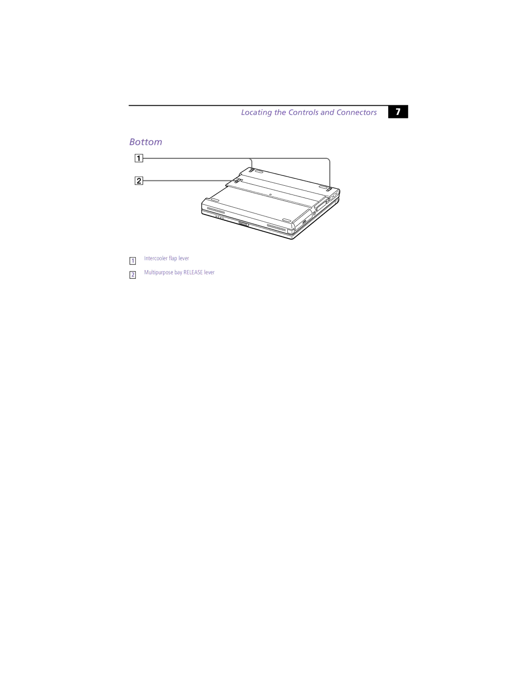 Sony PCG-XG9 manual Bottom 