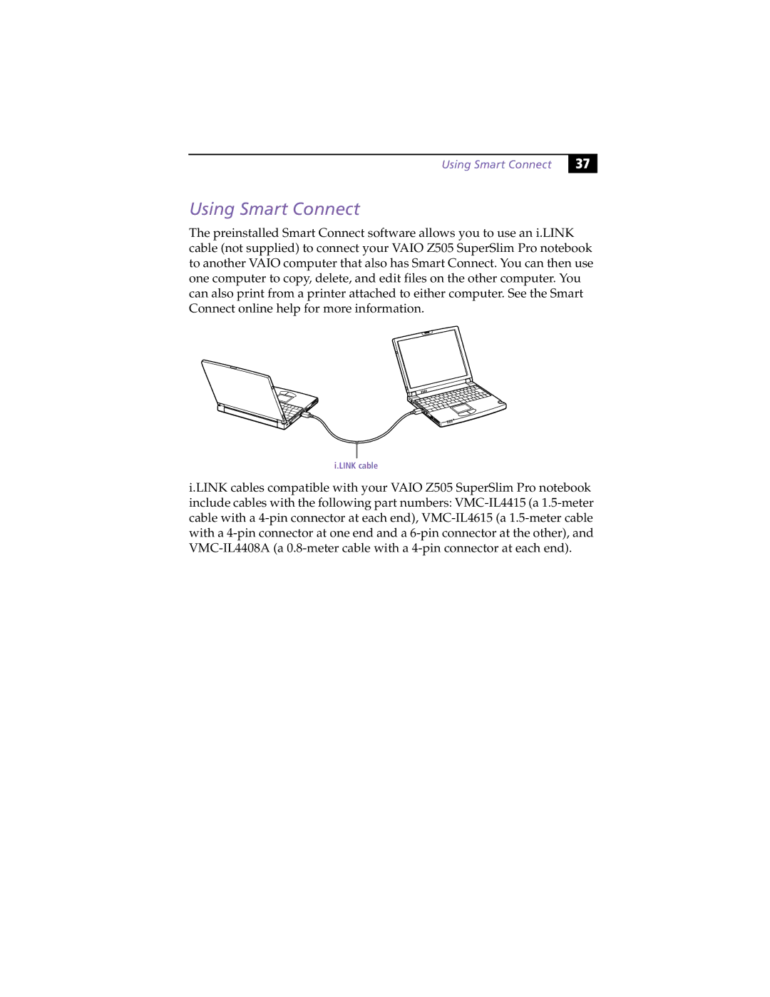 Sony PCG-Z505HE, PCG-Z505HS manual Using Smart Connect 