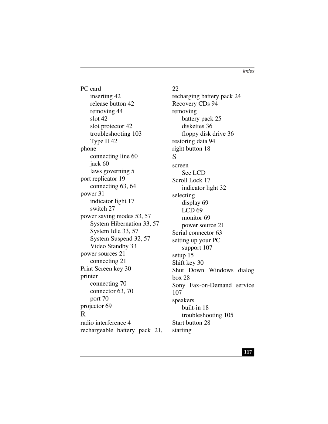 Sony PCG-Z505LSK, PCG-Z505LEK manual 117 