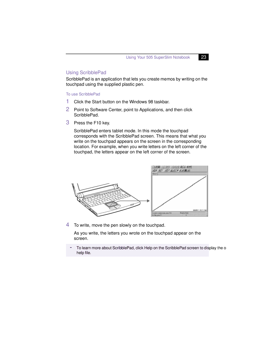 Sony PCG505FX manual Using 