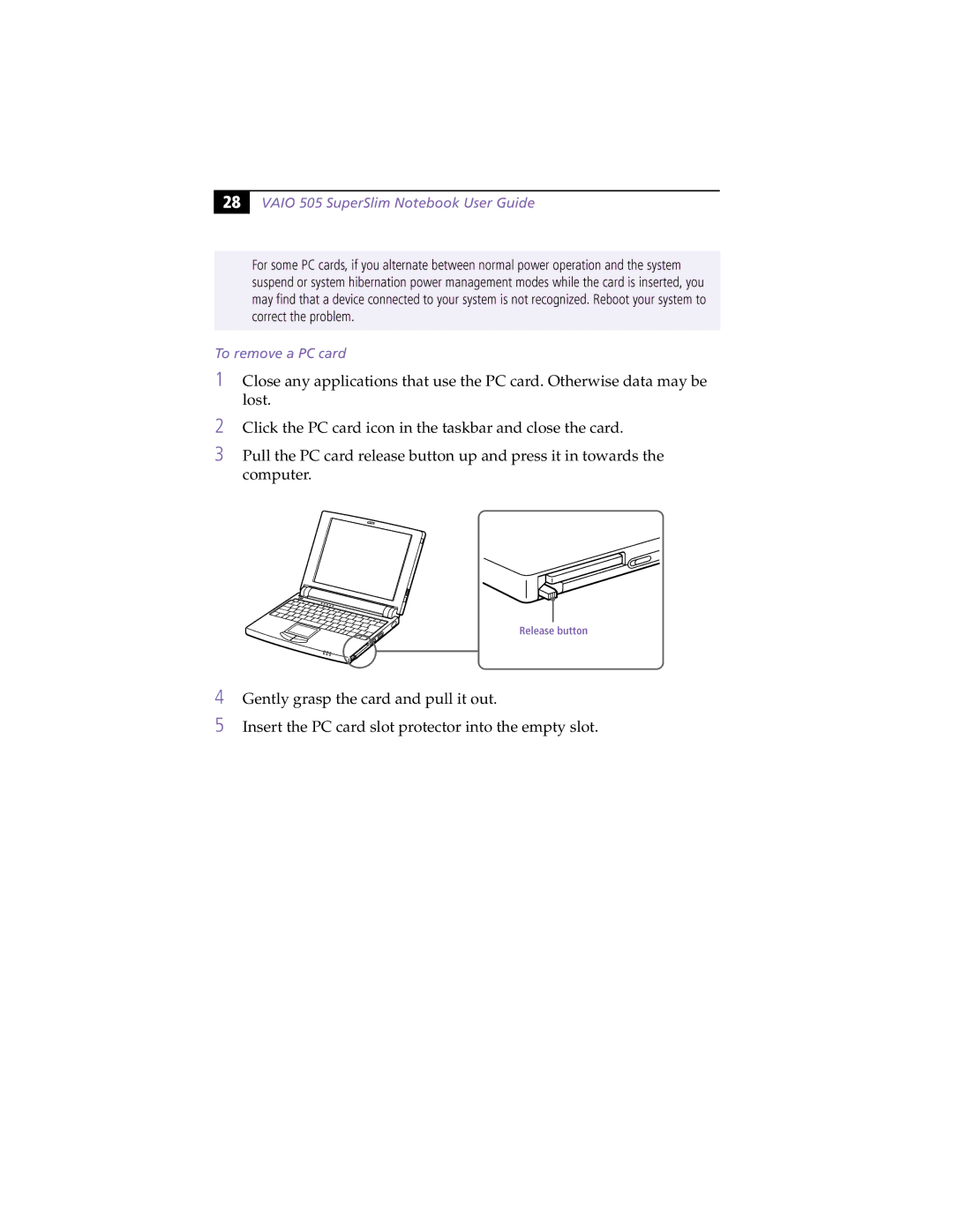 Sony PCG505FX manual 