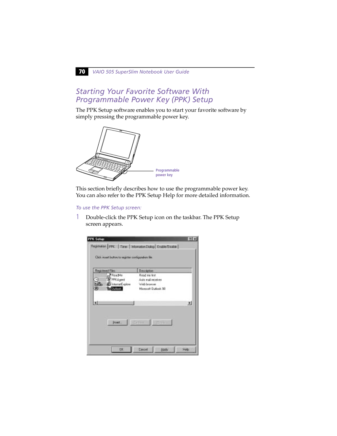 Sony PCG505FX manual VAIO505SuperSlimNotebookUserGuide 