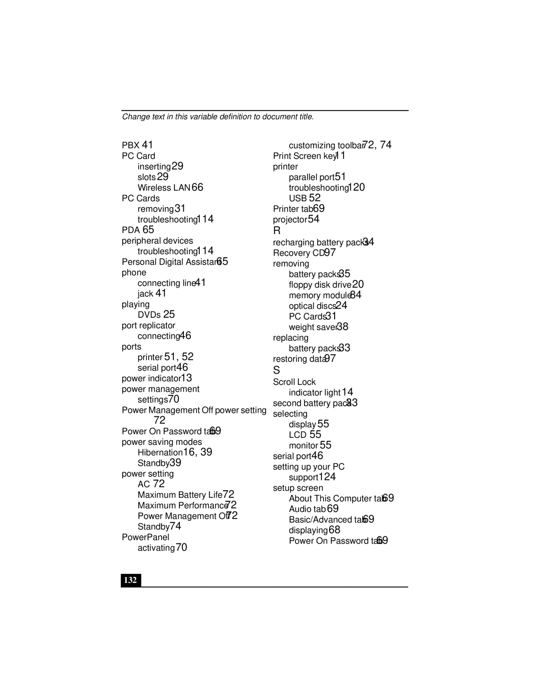 Sony PCGA-UMS1 manual 132 