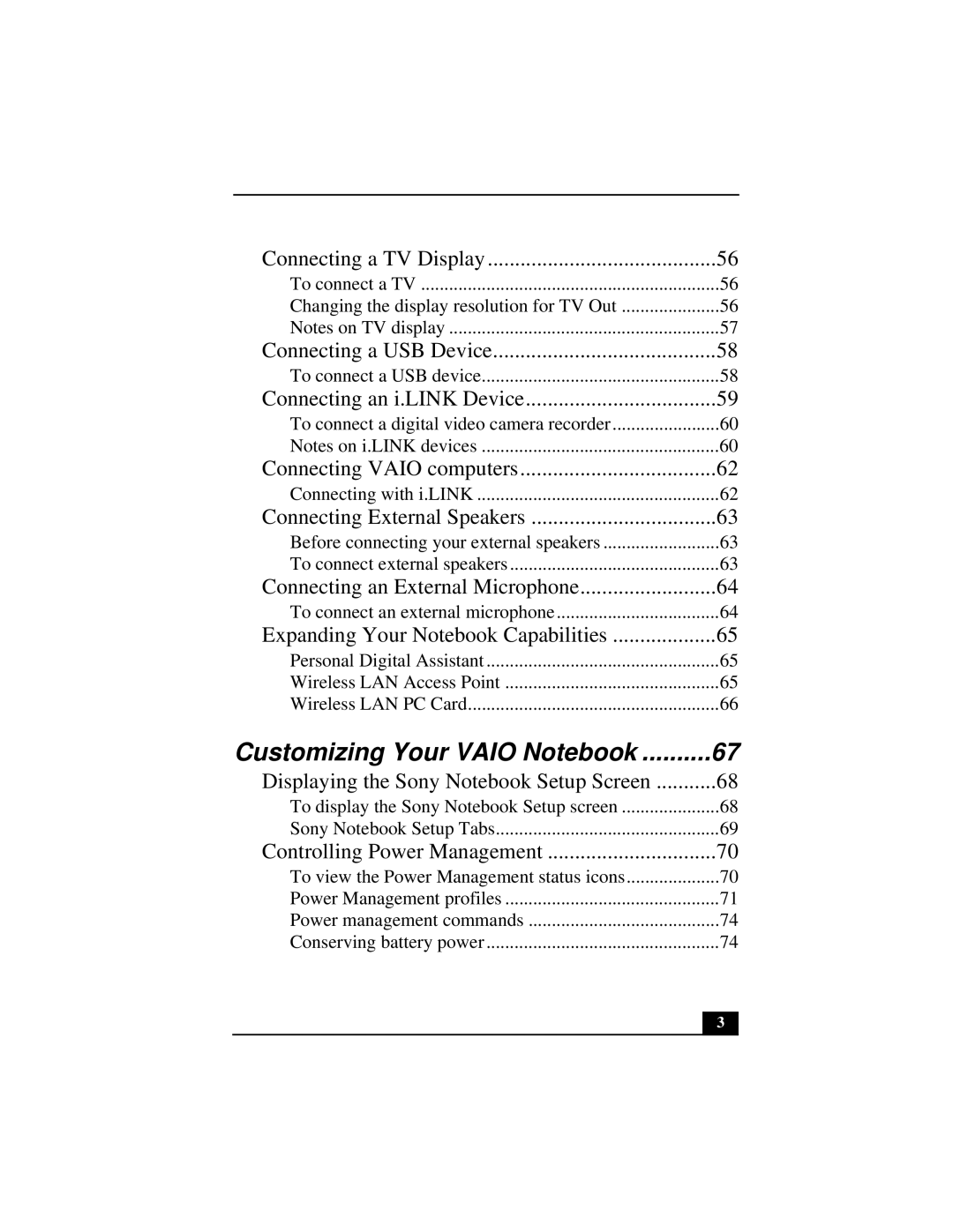 Sony PCGA-UMS1 manual Customizing Your Vaio Notebook 