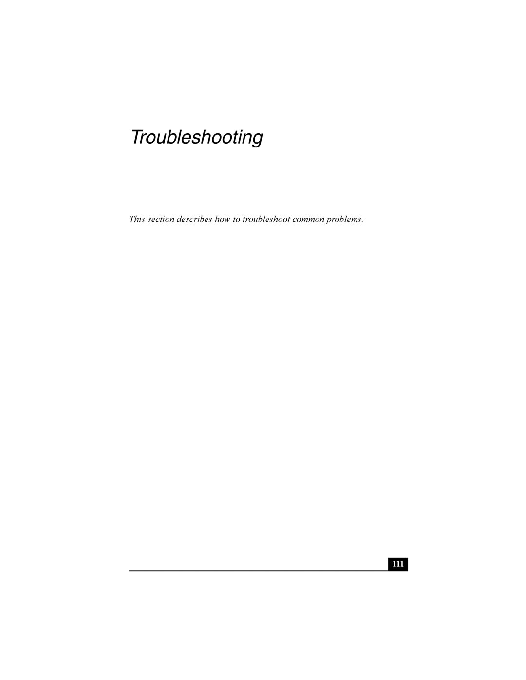 Sony PCNA-MR10 manual Troubleshooting 