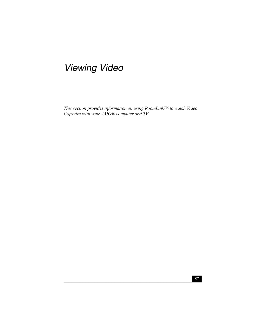 Sony PCNA-MR10 manual Viewing Video 