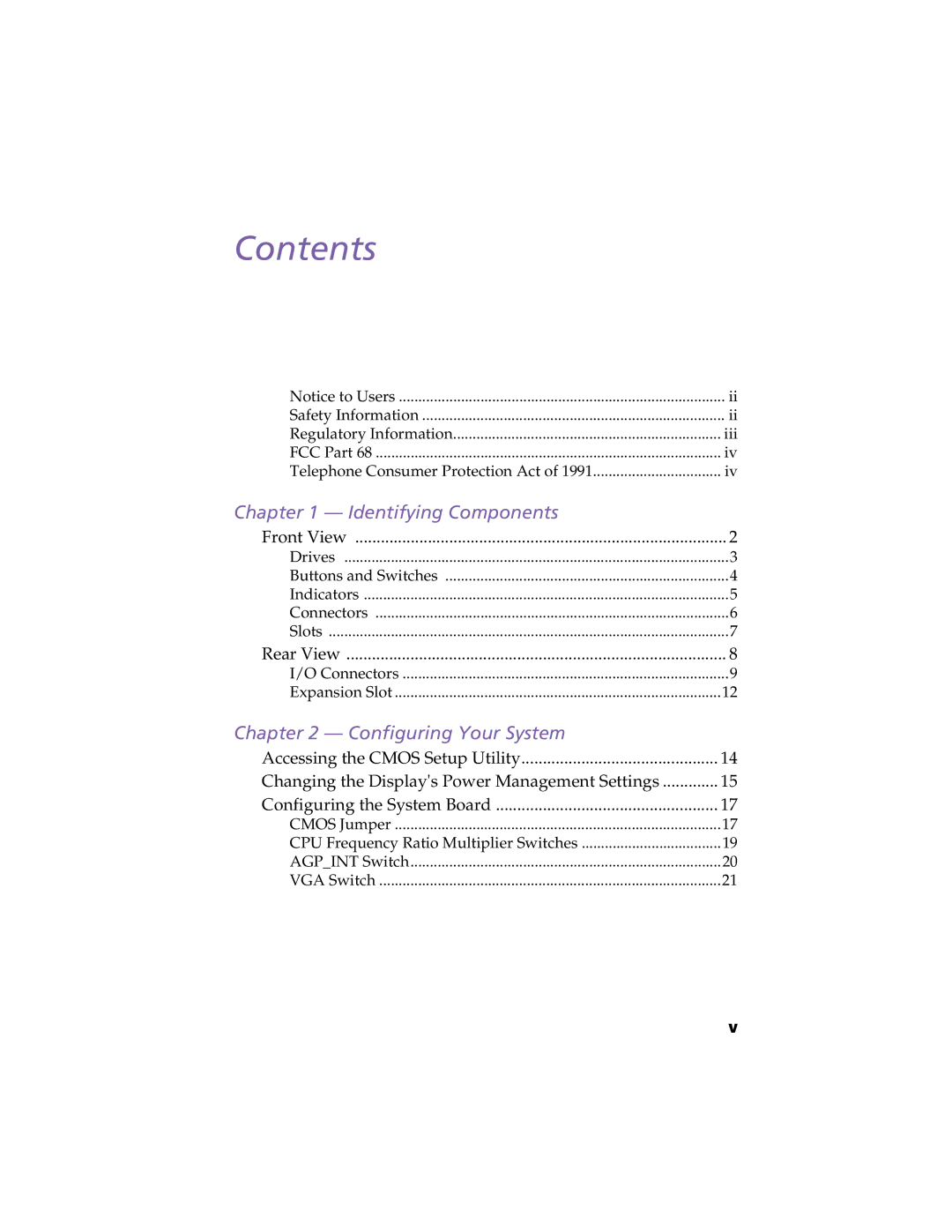 Sony PCV-L630 manual Contents 