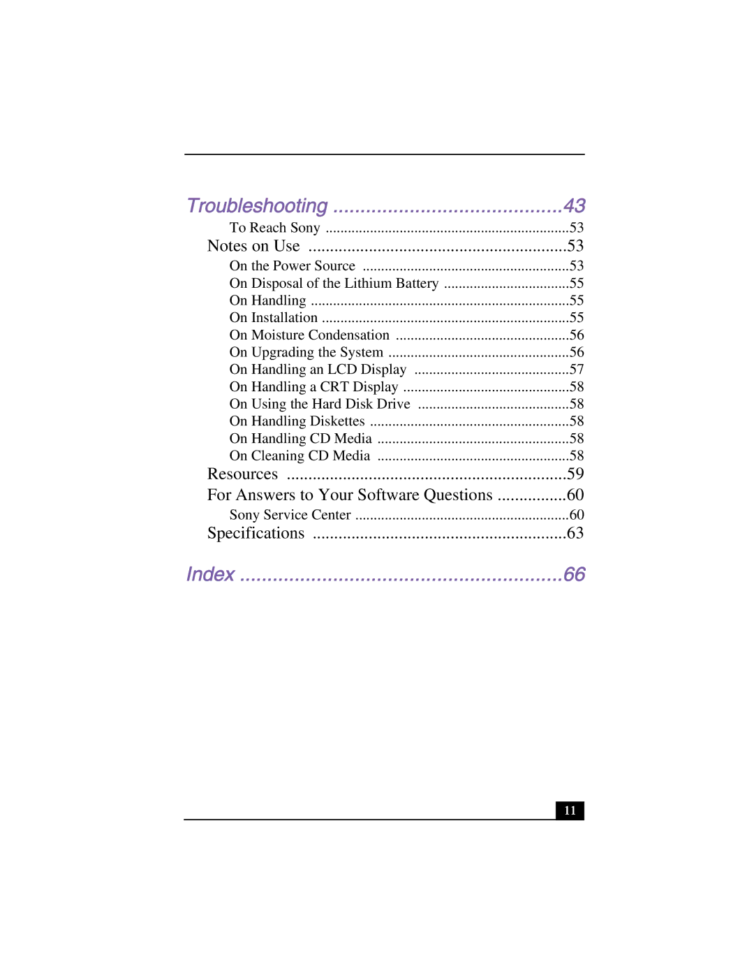 Sony PCV-L640 manual Index 