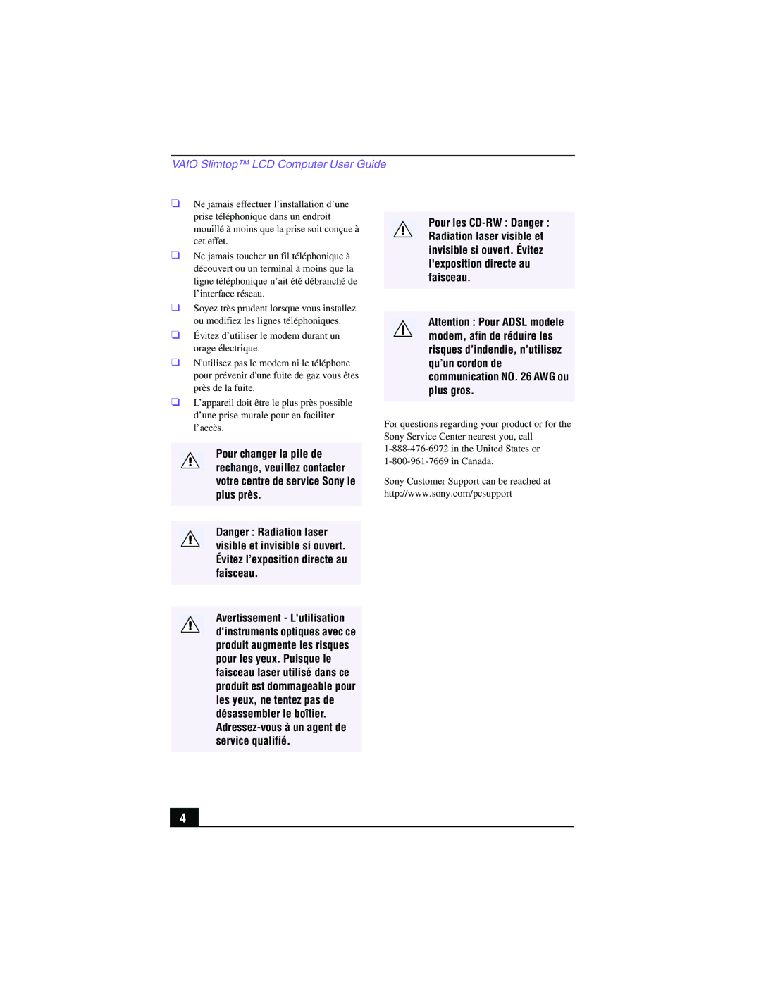 Sony PCV-LX900 manual Vaio Slimtop LCD Computer User Guide 