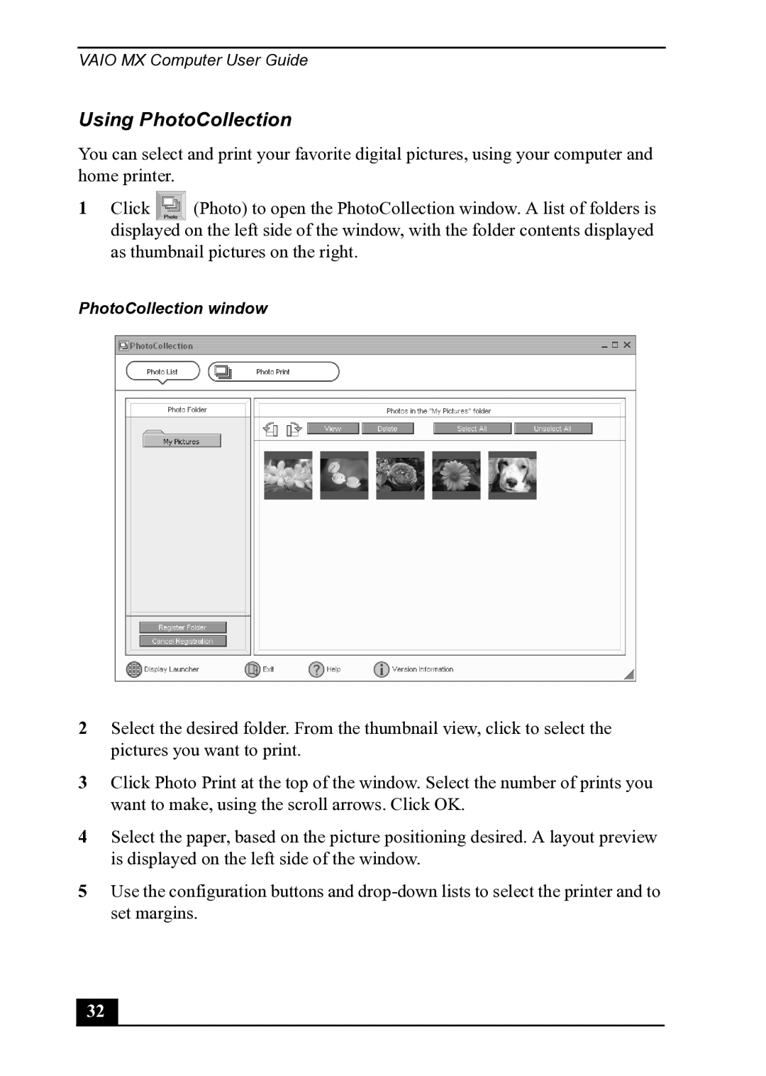 Sony PCV-MXS20 manual Using PhotoCollection 