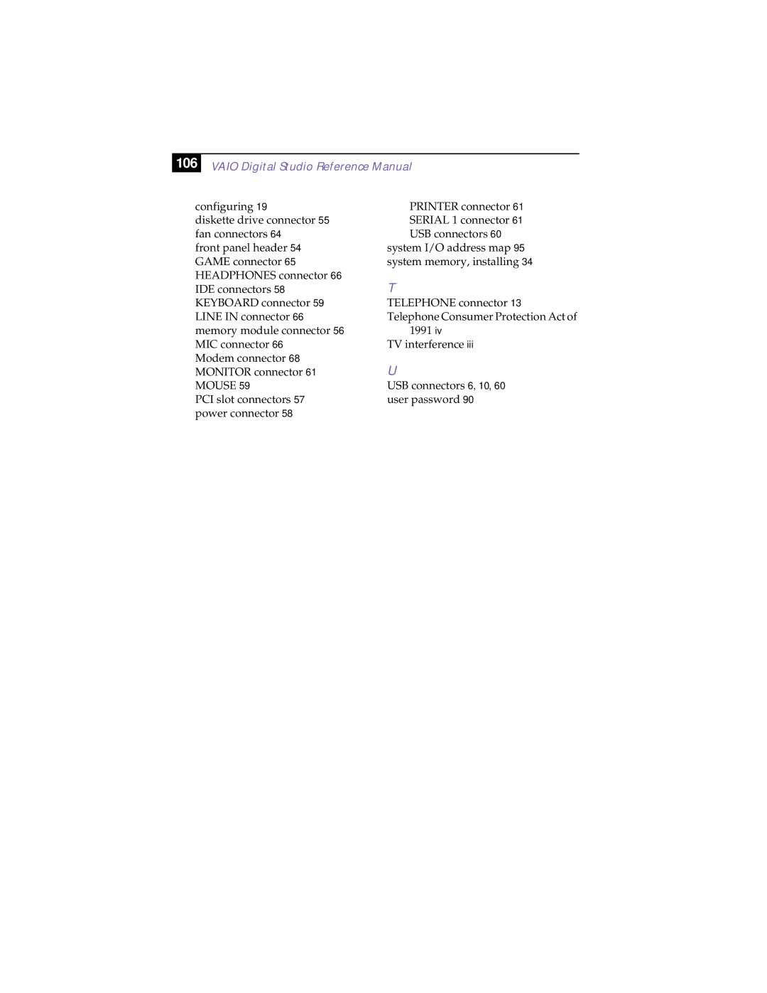 Sony PCV-R532DS manual 106, Mouse 