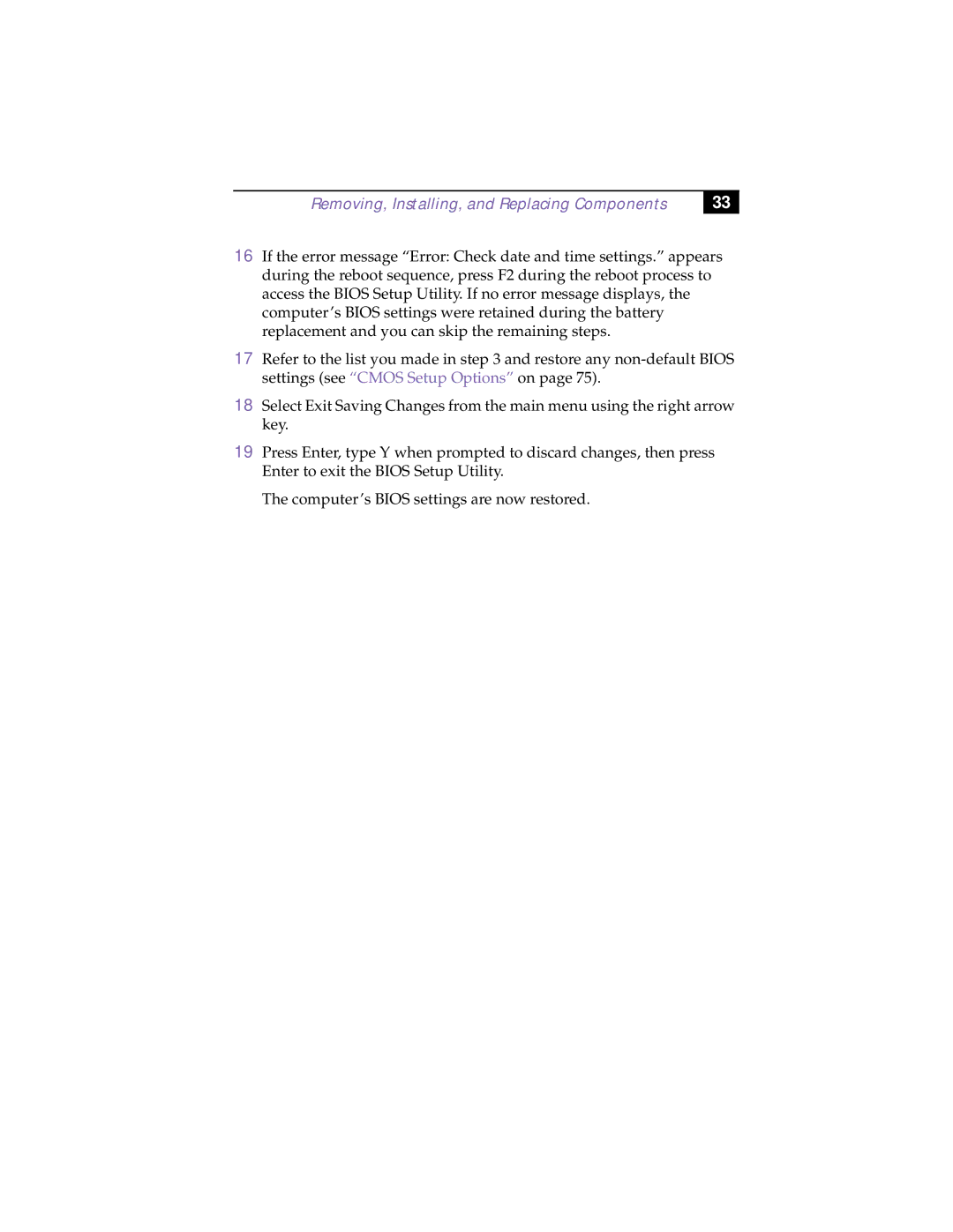 Sony PCV-R532DS manual Removing, Installing, and Replacing Components 