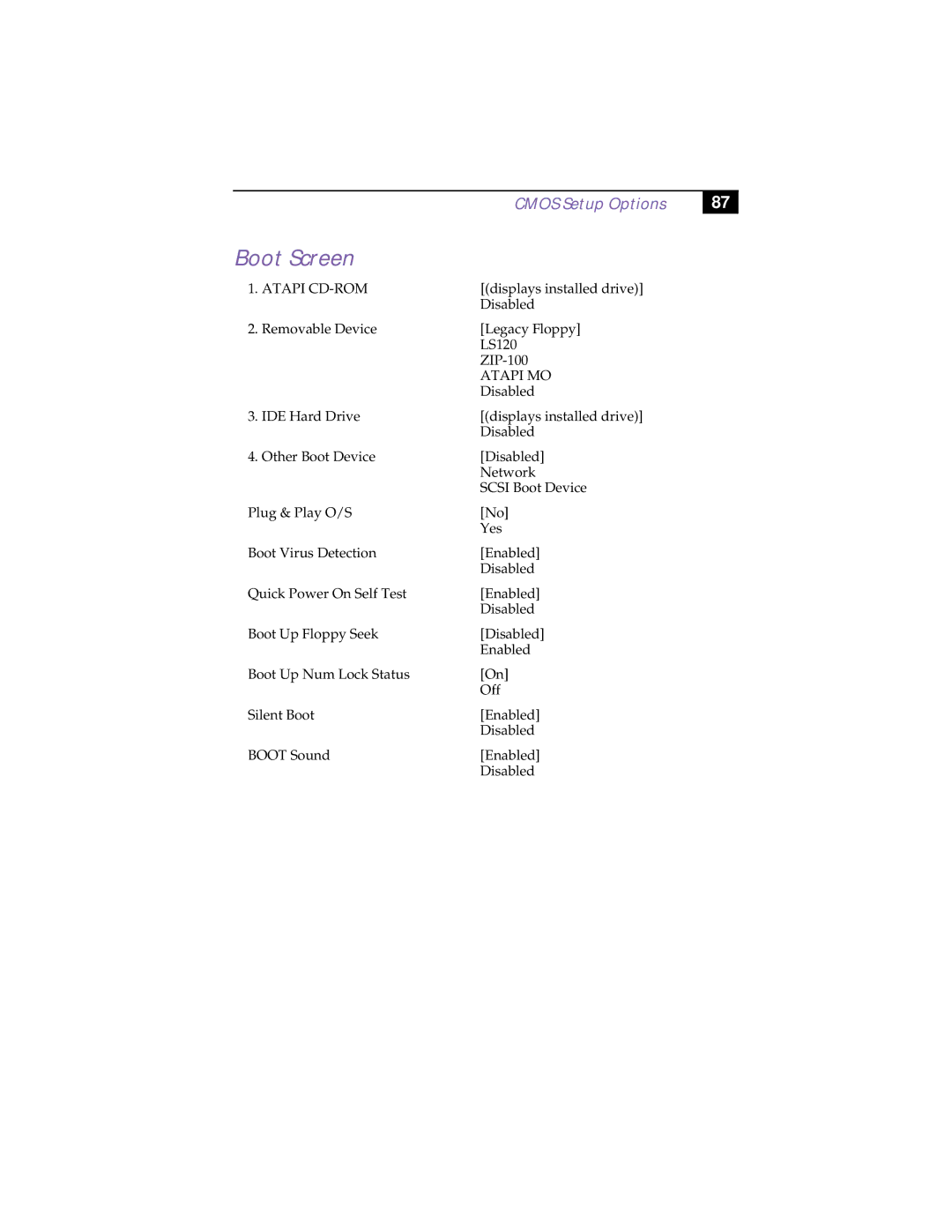 Sony PCV-R532DS manual Boot Screen, Atapi CD-ROM, Atapi MO 