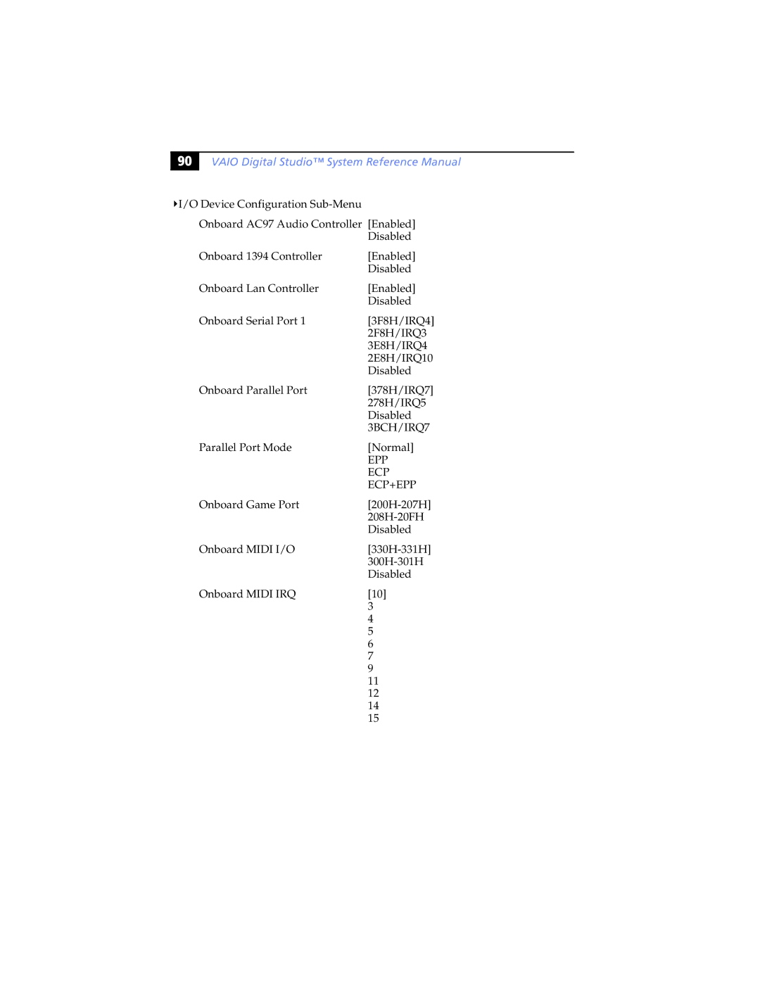 Sony PCV-RX470DS, PCV-RX462DS, PCV-RX490TV, PCV-RX480DS, PCV-RX463DS, PCV-RX465DS manual 2F8H/IRQ3 