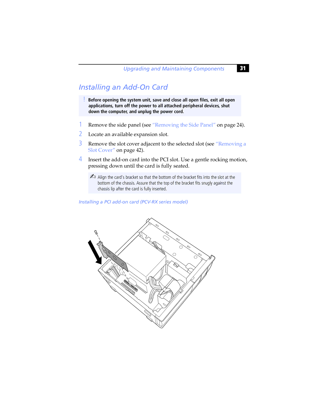 Sony PCV-RXP-RZP manual 