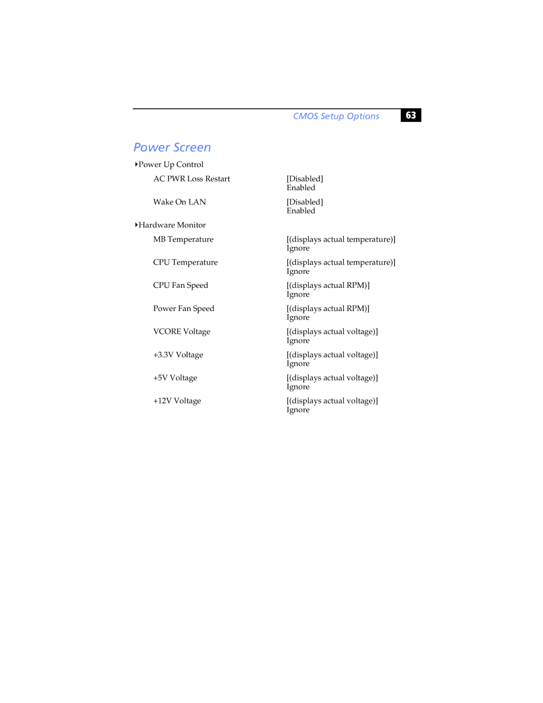 Sony PCV-RXP-RZP manual Power Screen 