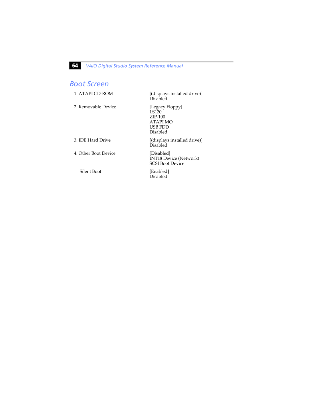 Sony PCV-RXP-RZP manual Boot Screen, Usb Fdd 