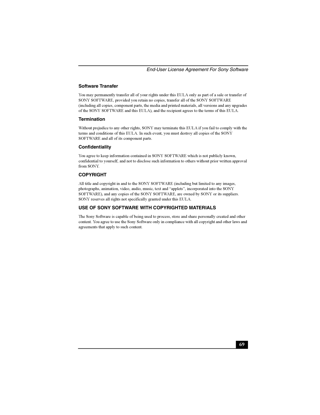 Sony PCV-W10 manual Copyright 